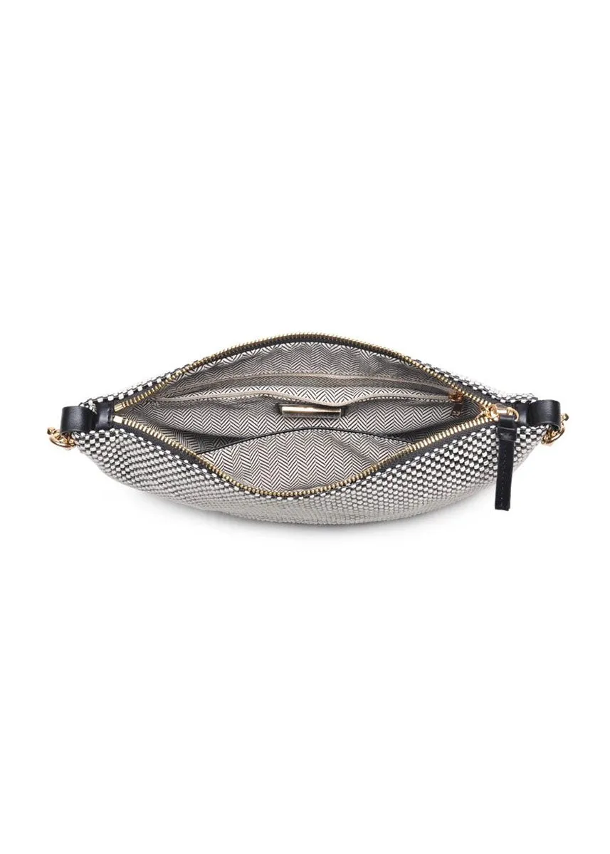 Jordan Woven Crossbody - Black & Ivory