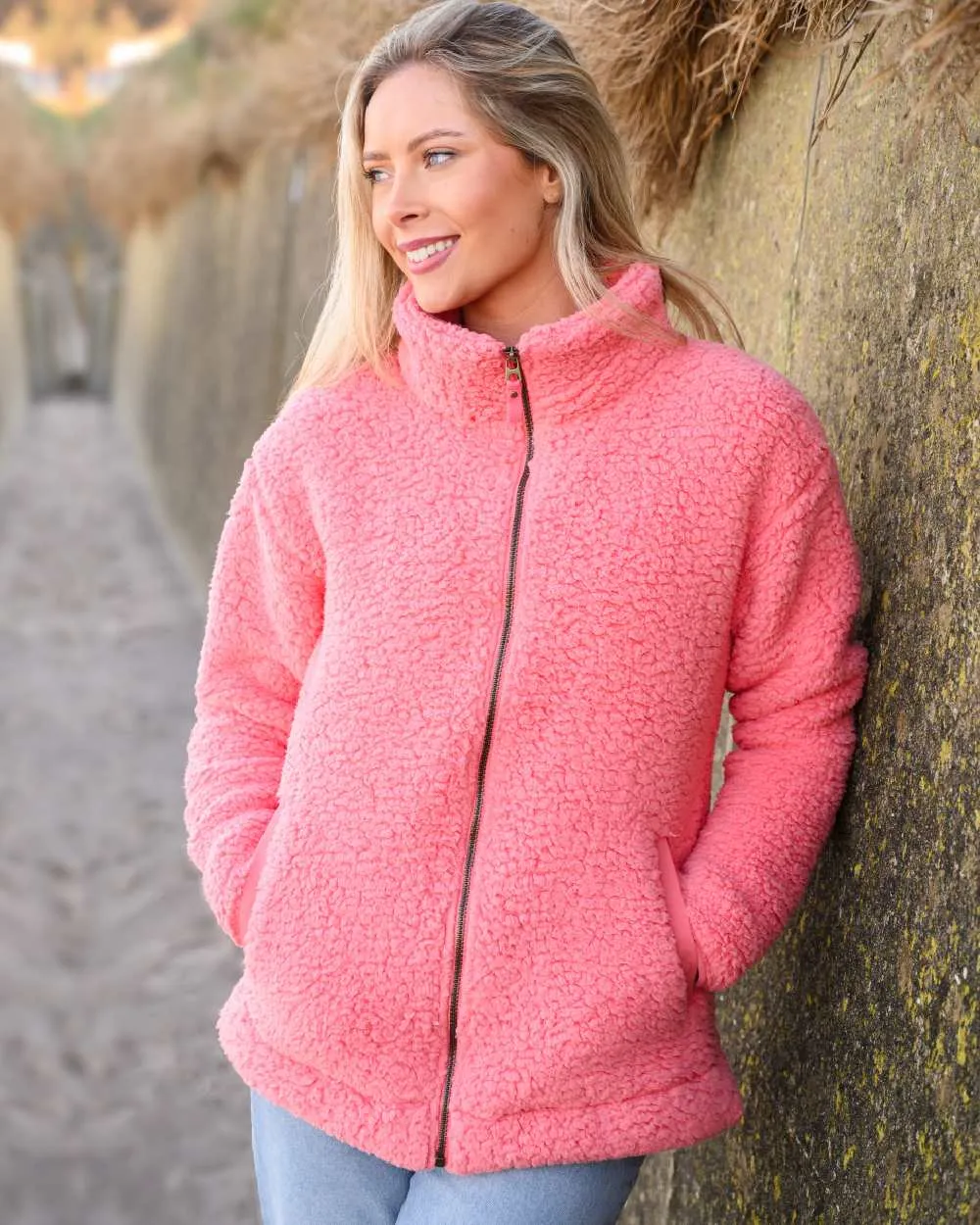 Lighthouse Ladies Seashell Full Zip Sherpa Fleece