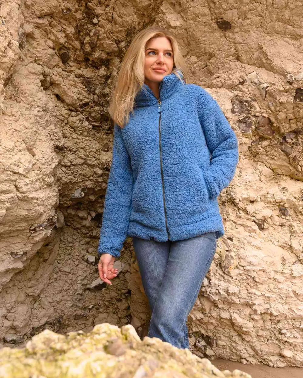 Lighthouse Ladies Seashell Full Zip Sherpa Fleece
