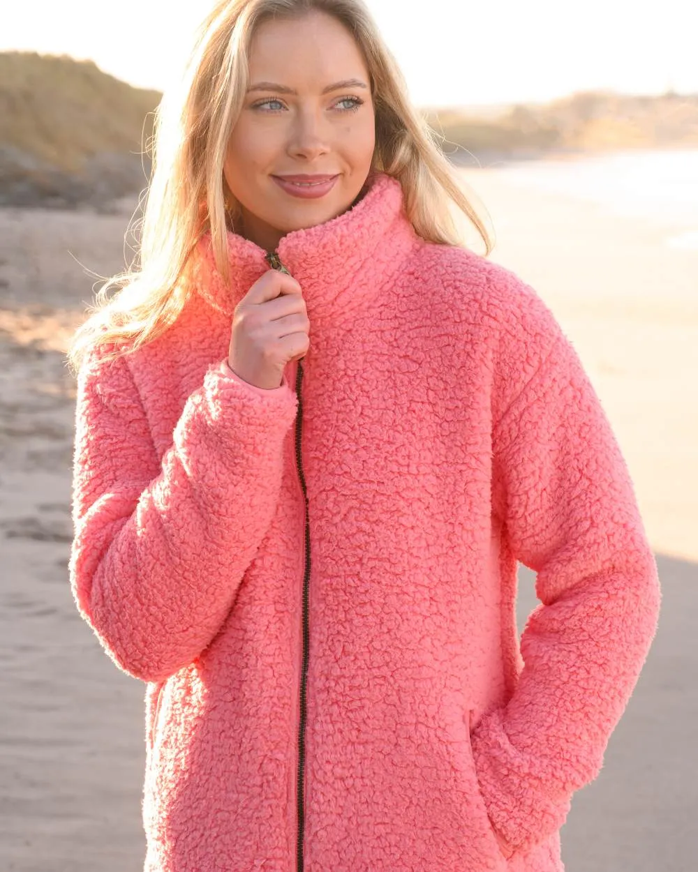 Lighthouse Ladies Seashell Full Zip Sherpa Fleece