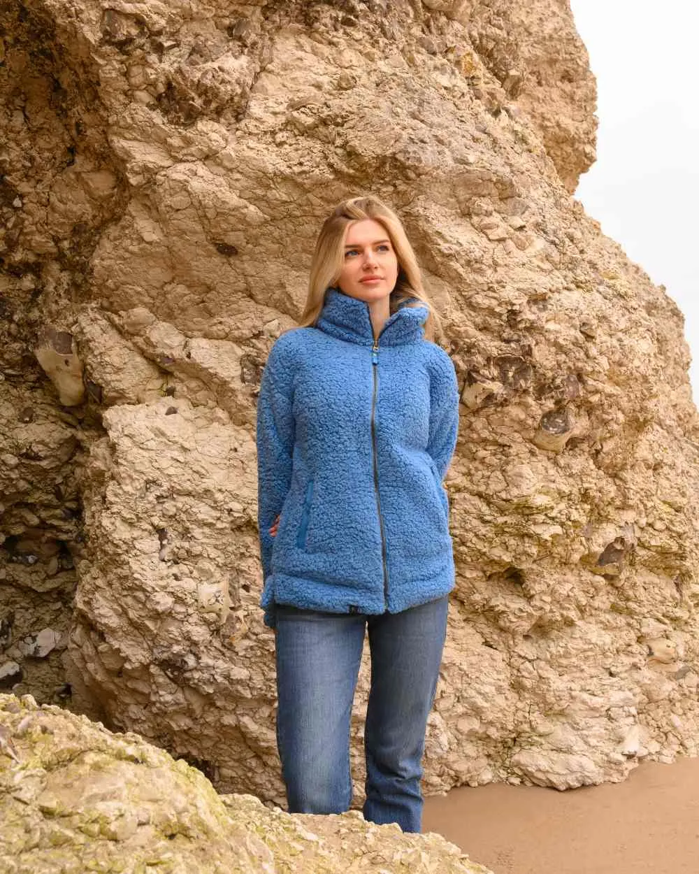 Lighthouse Ladies Seashell Full Zip Sherpa Fleece