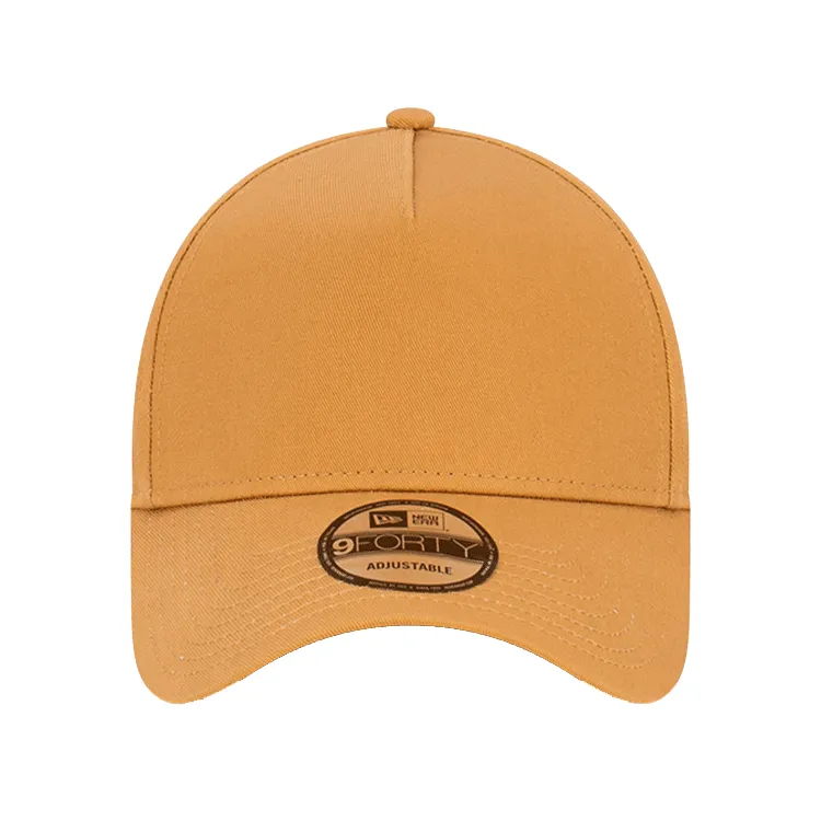 New Era Blank 9FORTY A Frame Cap - Wheat/Grey