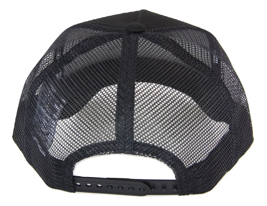New Era Los Angeles Dodgers 9FORTY A Frame Trucker Cap - Black/Black