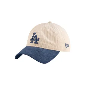 New Era Los Angeles Dodgers 9TWENTY Cord Cap - Ivory/Dark Royal