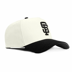 New Era 9Forty A-Frame San Francisco Giants Snapback Hat - White. Black