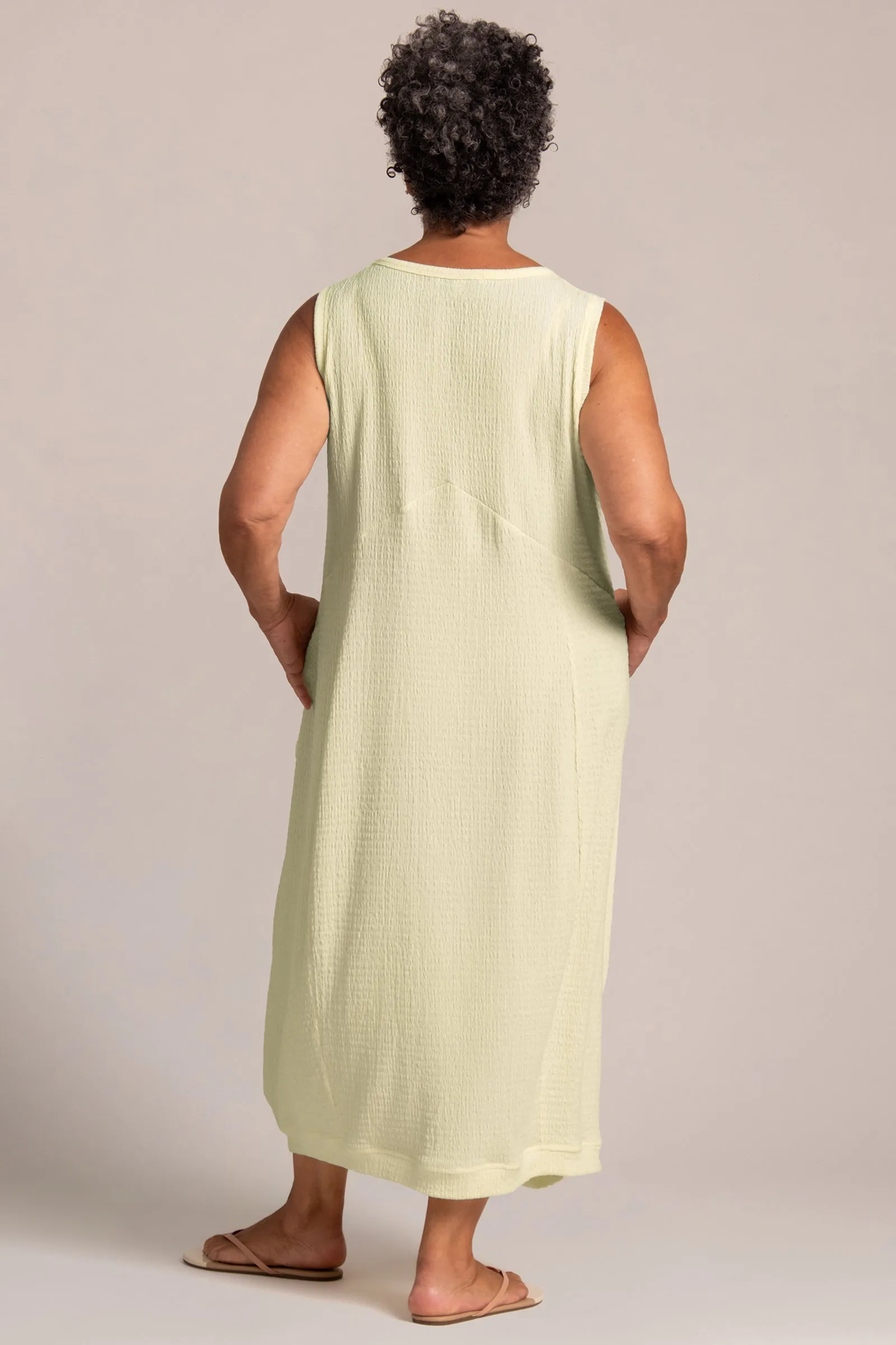 Popcorn Waffle Dress | Lemon Chiffon