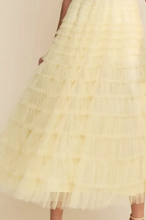PRE-ORDER: Grace Tulle Dress Light Yellow