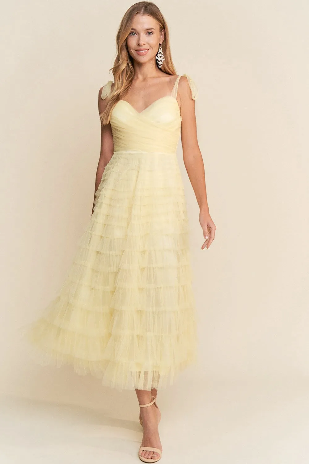 PRE-ORDER: Grace Tulle Dress Light Yellow