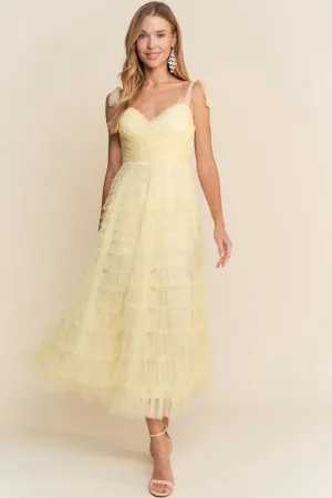 PRE-ORDER: Grace Tulle Dress Light Yellow