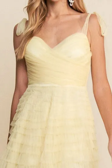 PRE-ORDER: Grace Tulle Dress Light Yellow