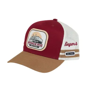 Ringers Western Big Rig Trucker Cap - Burgundy/Clay