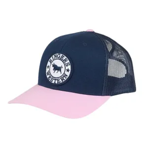 Ringers Western Tara Ponytail Trucker Cap - Navy/Pastel Pink