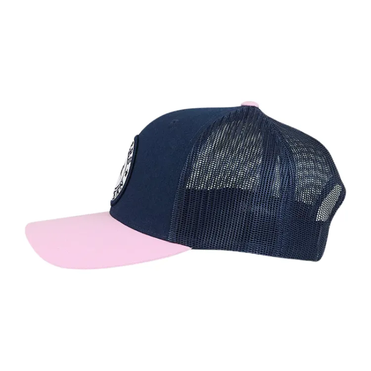 Ringers Western Tara Ponytail Trucker Cap - Navy/Pastel Pink