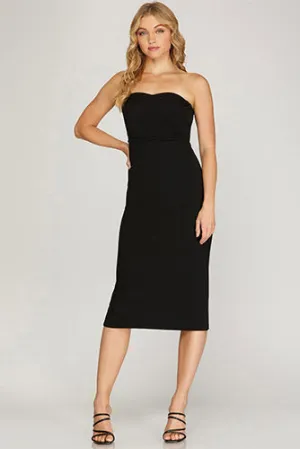 Star Power Midi Dress in Black