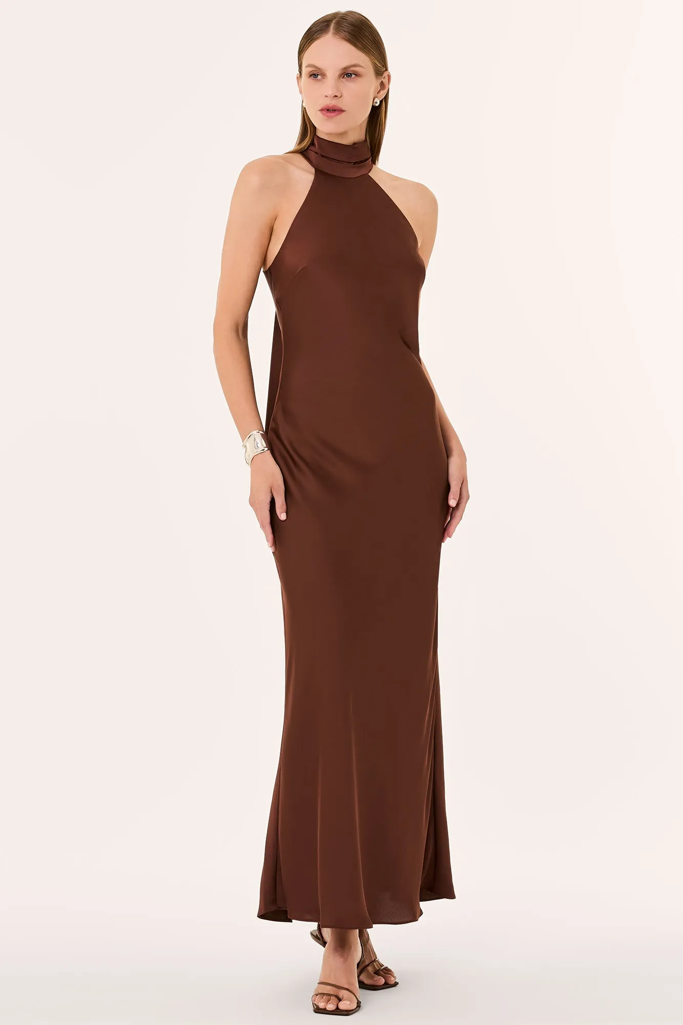 TRINA DRESS - COFFEE