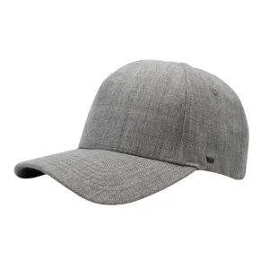UFLEX 5 Panel Snapback Curved Cap - Grey Melange