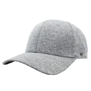 UFLEX 6 Panel Snapback Curved Cap - Grey Melange